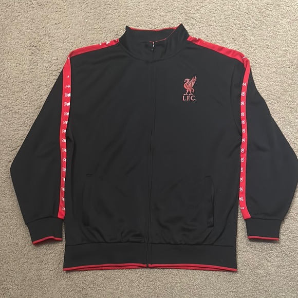 Liverpool Football Club Other - Liverpool Black and Red Varsity Jacket
